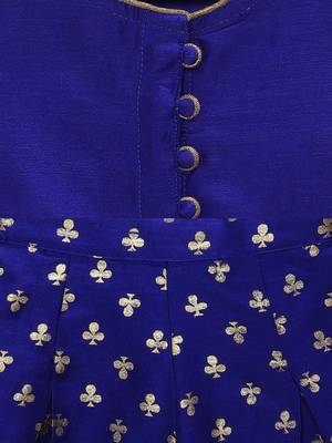 Blue printed polyester kids-tops 4