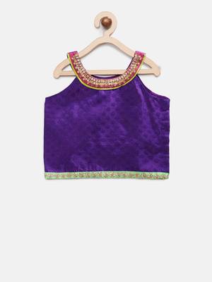 Blue printed jaquard kids-tops 2