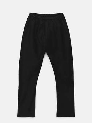 Black woven polyester kurta pyjama with nehru jacket for boys 3