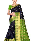 Multicolor woven art silk saree with blouse