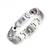 Stylish Italian Glossy Gold Rhodium 316L Surgical Stainless Steel Magnet Health Care Therapy Bio Energy Bracelet Men Boy