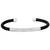 Slim Smart Black Silver Rhodium 316L Surgical Stainless Steel Cuff Kada Bangle Bracelet Stylish For Men
