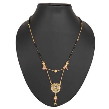 Gold diamond mangalsutra 1