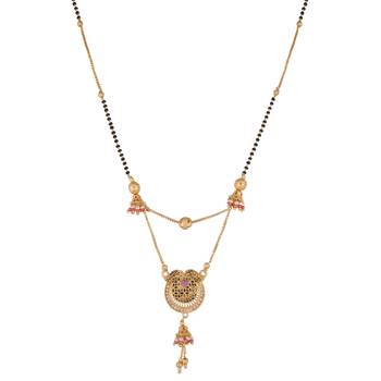 Gold diamond mangalsutra 4