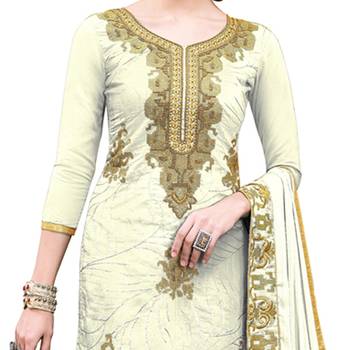 White Embroidered Faux Cotton Salwar 3