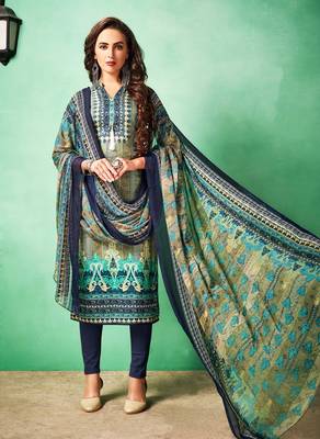 Multicolor Printed Faux Cotton Salwar 1