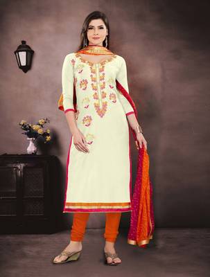 White Embroidered Chanderi Salwar 1