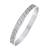 Daily Wear Italian Platinum Silver 316L Surgical Stainless Steel Openable Oval Bangle Bracelet for Men Boys