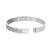 Daily Wear Italian Platinum Silver 316L Surgical Stainless Steel Openable Oval Bangle Bracelet for Men Boys