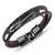 Triple Layer Black Feather Brown 100% Genuine Braided Leather Wrist Band Strand Bracelet for Men Women Boys Girls