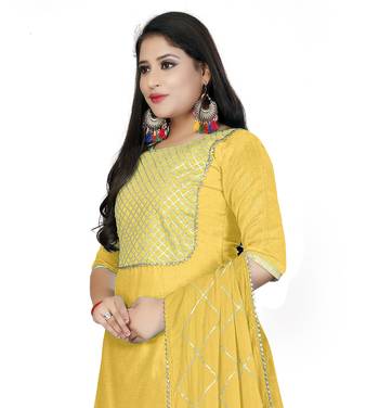 Yellow gotta patti chanderi salwar 2