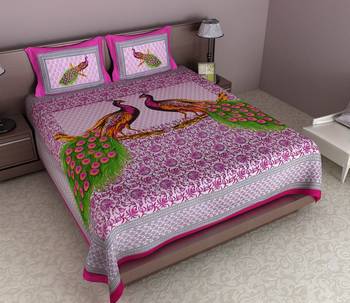 Multicolor Cotton Double Bedsheets 1