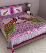 Multicolor Cotton Double Bedsheets