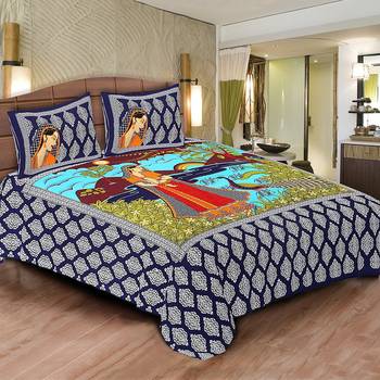 Multicolor Cotton Double Bedsheets 1