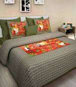 Multicolor Cotton Double Bedsheets