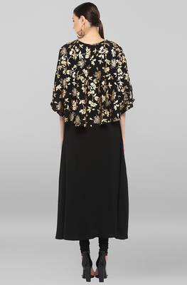 Janasya Black printed crepe ethnic-kurtis 5