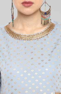 Janasya Grey printed crepe ethnic-kurtis 4