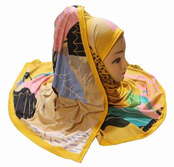Justkartit Women'S Festive Wear Organic Lycra Stretchable Printed Hijab Scarf Dupatta (Pack Of 3) 2