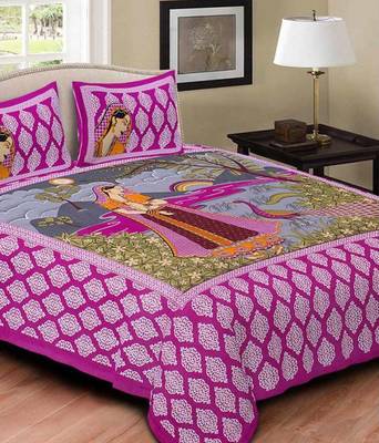 Multicolor Cotton Double Bedsheets 1