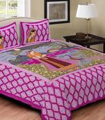 Multicolor Cotton Double Bedsheets