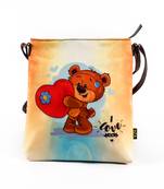  Ivory Sling Bag - Teddy's Heart