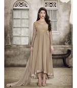 grey embroidered georgette semi stitched salwar with dupatta