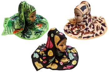 Justkartit Women'S Organic Lycra Stretchable Printed Hijab Scarf Dupatta (Pack Of 3) 1