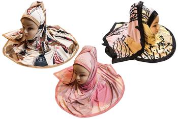 Justkartit Women'S Casual Wear Organic Lycra Stretchable Printed Hijab Scarf Dupatta (Pack Of 3) 1