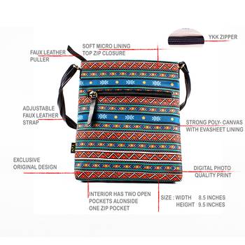  Multicolor Sling Bag - Aztec Print 2 4
