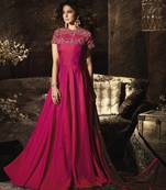 Pink embroidered banarasi salwar