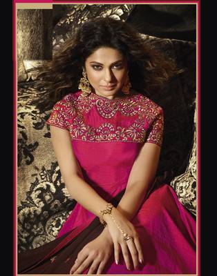 Pink embroidered banarasi salwar 4