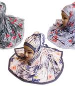 Justkartit Women'S Organic Jersey Stretchable Printed Hijab Scarf Dupatta (Pack Of 3)