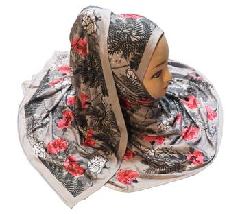 Justkartit Women'S Organic Jersey Stretchable Printed Hijab Scarf Dupatta (Pack Of 3) 2