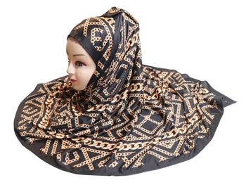 Justkartit Women'S Organic Lycra Stretchable Material Printed Hijab Scarf Dupatta (Pack Of 3) 2
