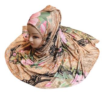 Justkartit Women'S Organic Lycra Stretchable Material Printed Hijab Scarf Dupatta (Pack Of 3) 3