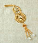 Lalso Designer White Gold Plated Kundan Single Juda Kamarband Waistbelt Hip Jewelry Wedding Festival - LSJ07_WT