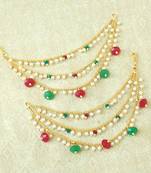 Lalso Designer Bahubali Style Multicolour Copper Brass Ear Chain Kaan Chain - LEC08_MG