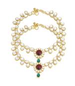 Gold diamond anklets