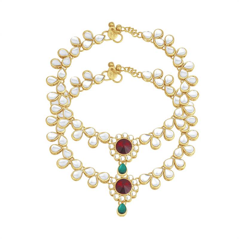 Gold diamond anklets