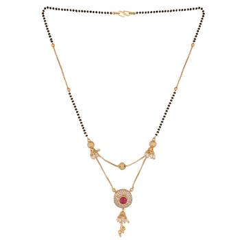 Pink diamond mangalsutra 2
