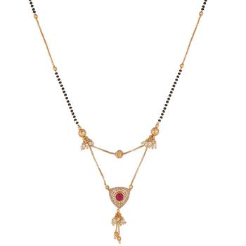Pink diamond mangalsutra 3