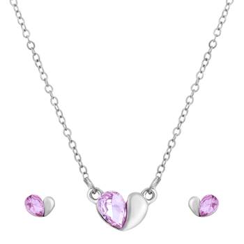 Silver crystal jewellery-combo 3