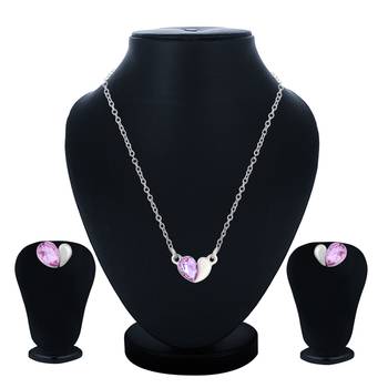 Silver crystal jewellery-combo 4