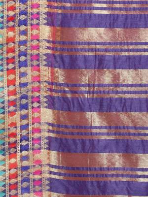 Kimisha Women's Yellow Jacquard Cotton Silk Saree With Designer Pallu 3