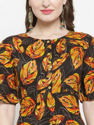 Black woven rayon kurtas-and-kurtis 2
