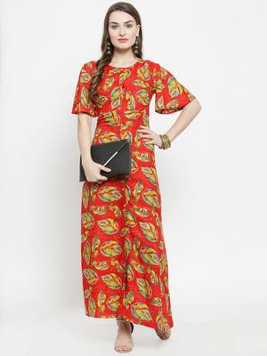 Red woven rayon kurtas-and-kurtis 1
