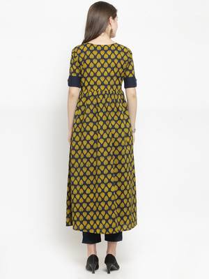 Indibelle Blue woven cotton kurtas-and-kurtis 3