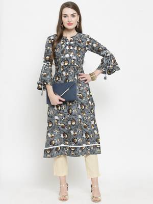 Brown woven rayon kurtas-and-kurtis 1