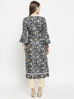 Brown woven rayon kurtas-and-kurtis 3