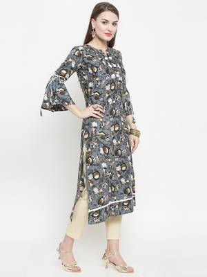Brown woven rayon kurtas-and-kurtis 5